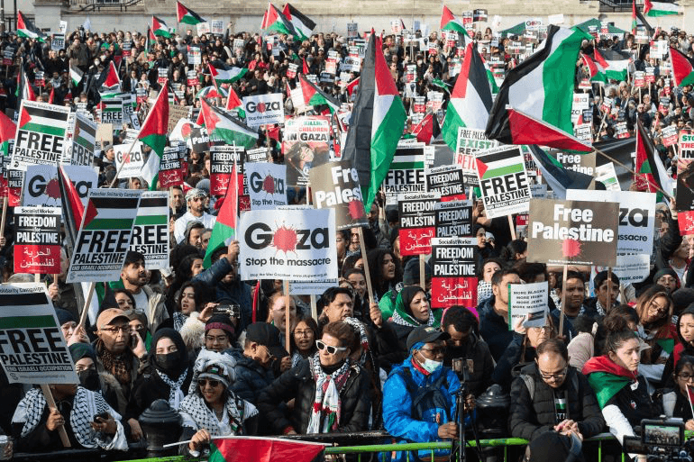 نحو 100 مظاهرة في بريطانيا اليوم دعما لغزة