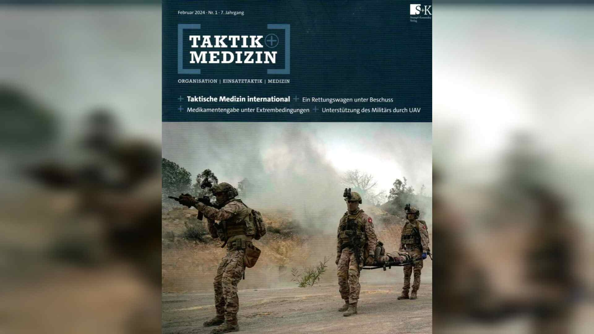 الوحدة المختصة للحرس الوطني ببئر بورقبة تتصدر غلاف مجلة TAKTIK MEDIZIN الألمانية