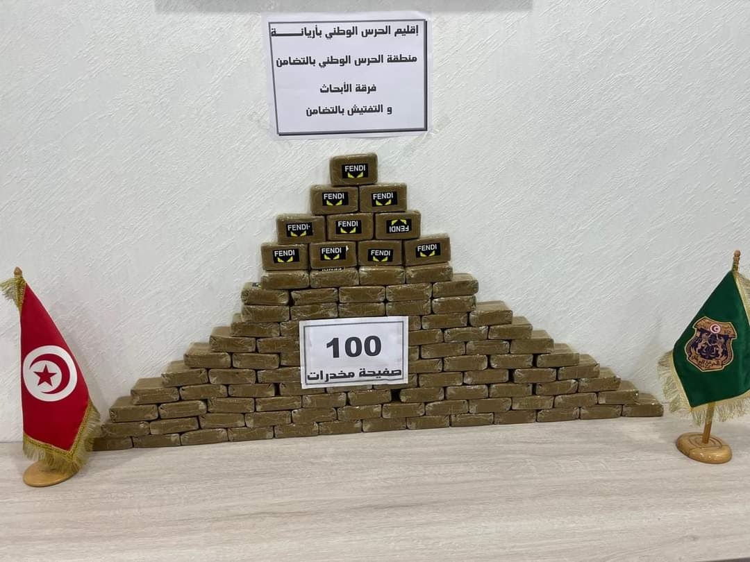 التضامن : حجز 100 صفيحة من المخدرات