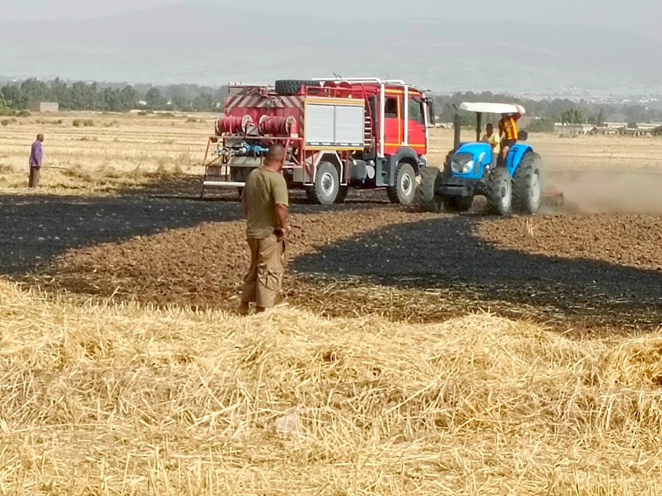 جندوبة: نشوب حريق بمزرعة قمح في غار الدماء