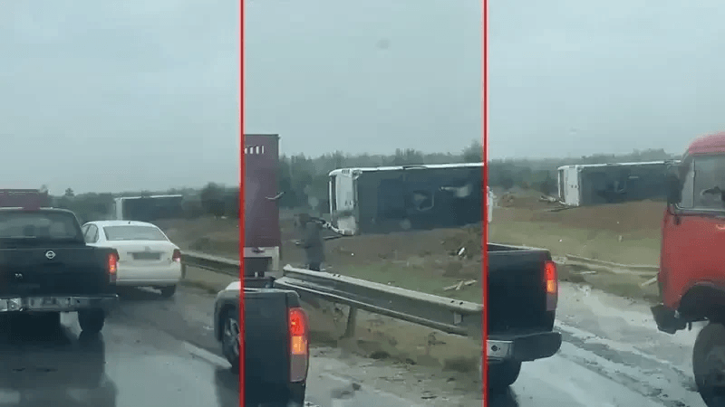 Dérapage d'un minibus sur l'autoroute Sousse-Tunis: 13 blessés...