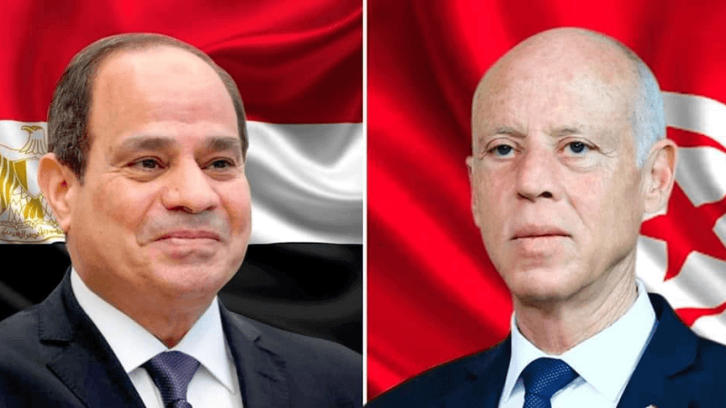 السيسي يُهنّئ سعيّد بإعادة انتخابه رئيسا لتونس