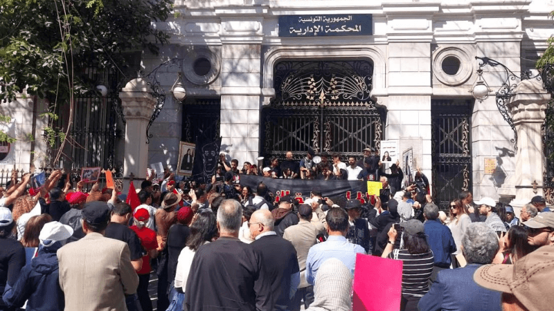 تحرك احتجاجي مساندةً للمحامي أحمد صواب