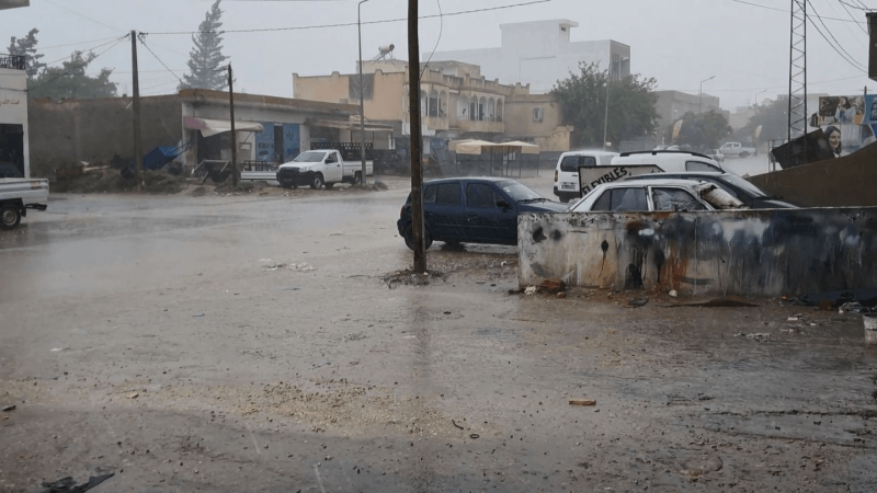 الكاف: أمطار غزيرة مع تساقط البرد