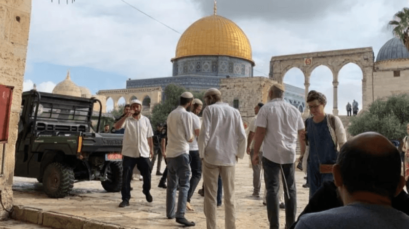 مستوطنون يؤدون طقوسهم داخل المسجد الأقصى