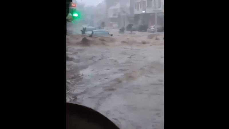 قليبية: السيول تغرق الطرقات وتأجيل اختبار البكالوريا موسيقى