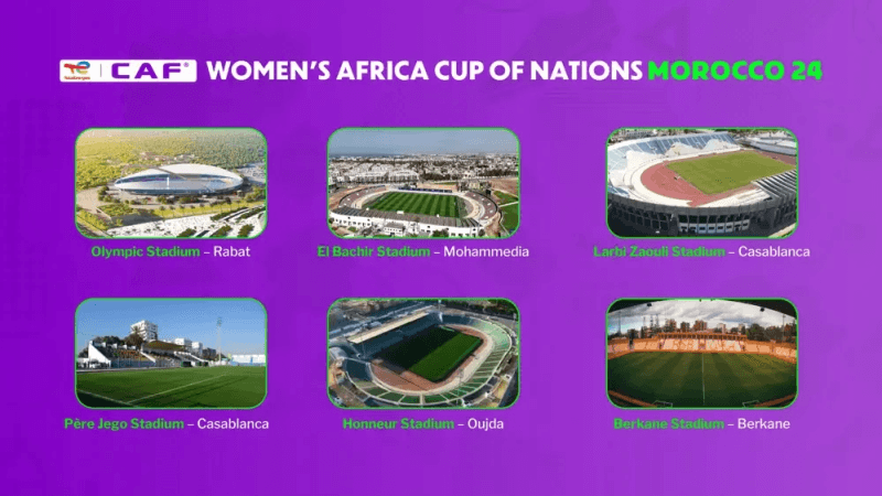 CAN Dames - Maroc 2025 : Les stades retenus