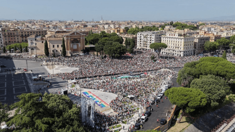Grande manifestation en Italie contre la guerre à Gaza