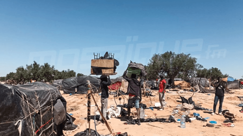 El Amra : Démantèlement d'un cinquième camp de migrants