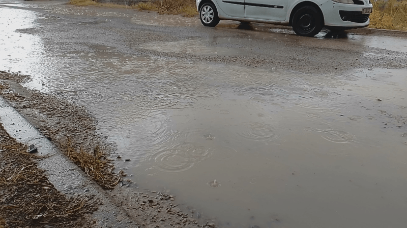 تهاطل كميات كبيرة من الأمطار على مدينة جندوبة