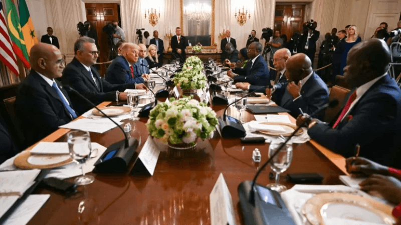 Mini sommet ad-hoc afro-américain: Trump fait le rustre...à table