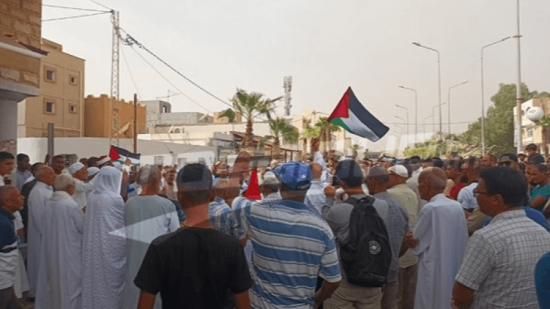 قبلي: وقفة تضامنية مع غزة ومسيرة تجوب الشوارع