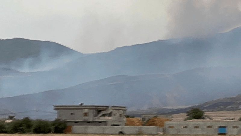 باجة:حريق جبل سيار يمتد إلى قرية الحنانشة..وتوصل الجهود لتطويقه