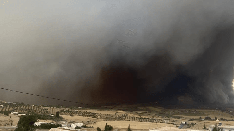 الفحص: اندلاع حريق بالمنطقة الغابية تليل الصالحي والدبيديبة