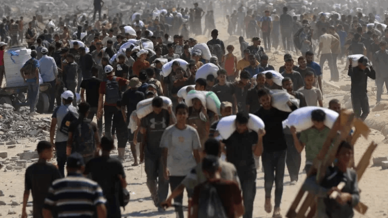 دخول قوافل مساعدات إنسانية إلى غزة عبر معبر رفح