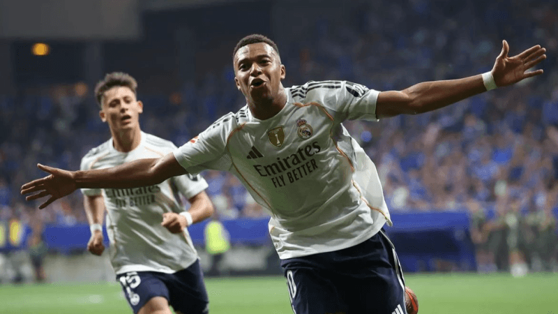 ريال مدريد يقسو على أوبييدو بفضل أهداف مبابي وفينيسيوس