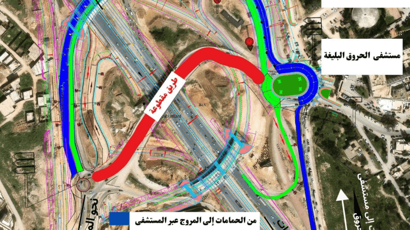 فتح جسر جديد على مستوى مستشفى الحروق امام حركة الجولان