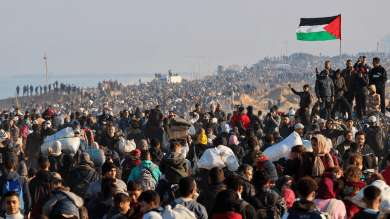 نزوح 450 ألف فلسطيني من مدينة غزة