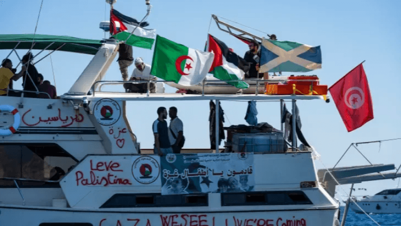 أسطول الصمود العالمي على مشارف قطاع غزة