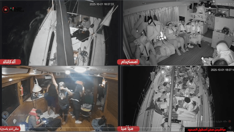 نقل نشطاء سفن أسطول الصمود إلى أحد الموانئ الإسرائيلية