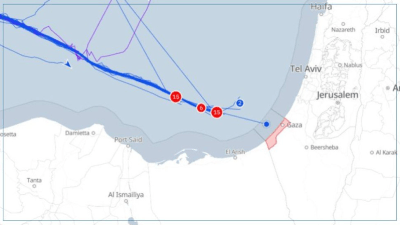 Le navire Mekino entre dans les eaux de Gaza