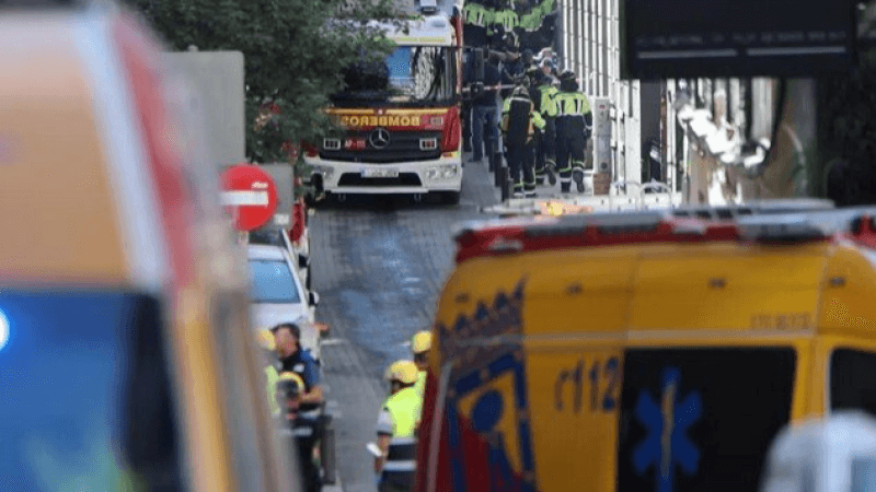 L'immeuble de Madrid effondré... Les quatre disparus sont morts