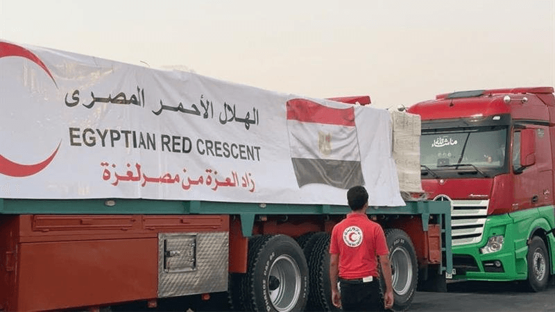 153 camions d'aide humanitaire se dirigent vers Gaza