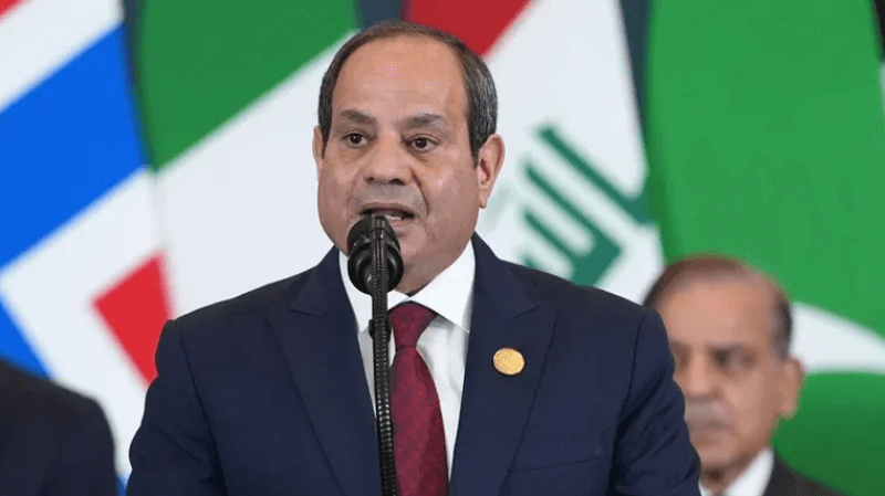 السيسي يعلن استضافة مصر مؤتمرا لإعادة الإعمار والتنمية في غزة