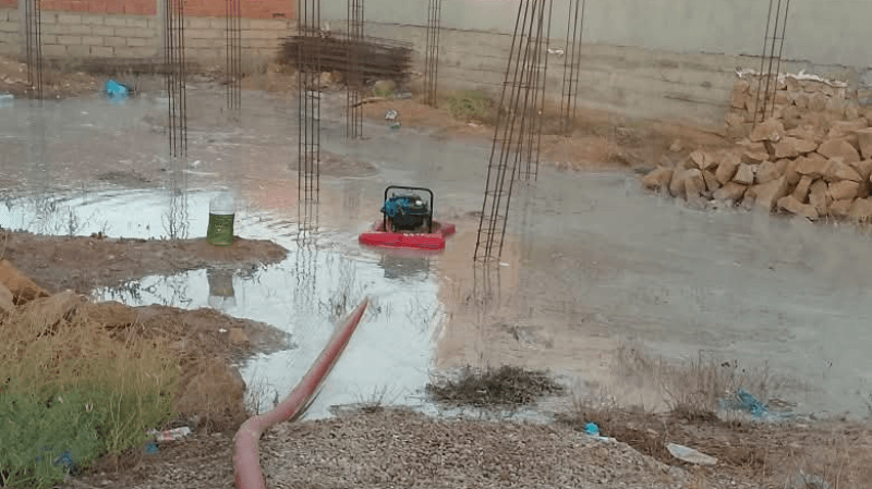 ذهيبة: لجنة مجابهة الكوارث تتدخل لشفط المياه بعد الأمطار الغزيرة