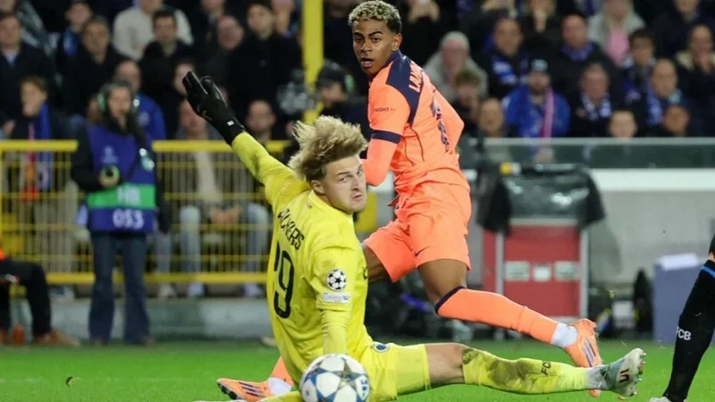 مباراة مثيرة بين برشلونة وكلوب بروج تنتهي بالتعادل 3 - 3