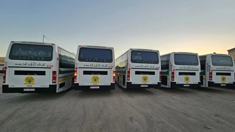 الشركة الجهوية للنقل بقفصة تُعزّز أسطولها بخمس حافلات جديدة