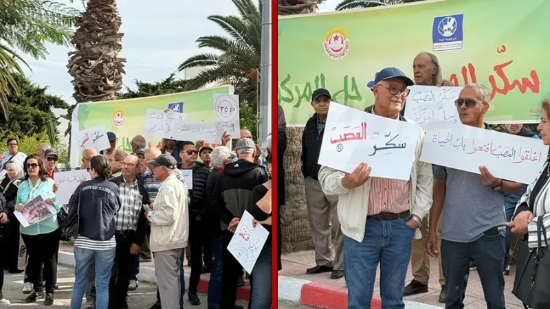 قليبية: مواطنون يحتجون أمام مقر المعتمدية للمطالبة بغلق مصب وادي ليمام