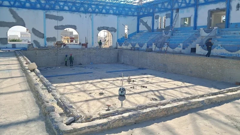 انطلاق أشغال إعادة تهيئة المسبح البلدي بالقيروان