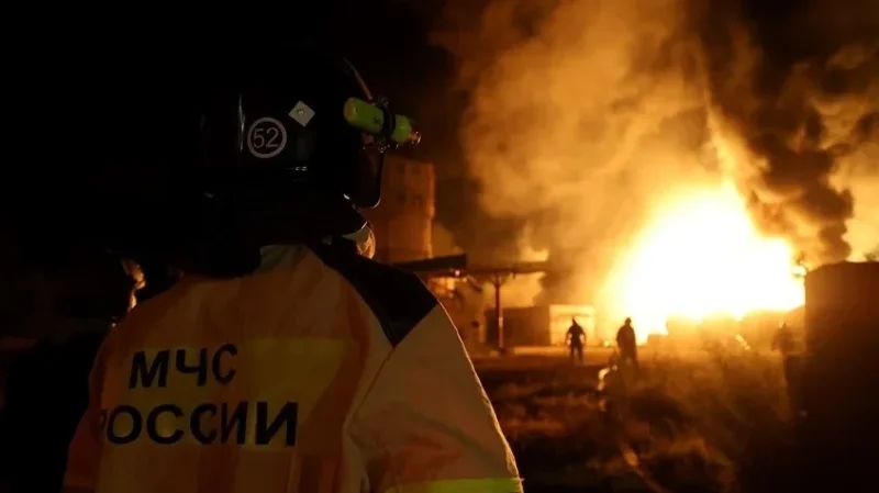 بعد هجوم أوكراني: اندلاع حريق في مستودع للنفط بروسيا