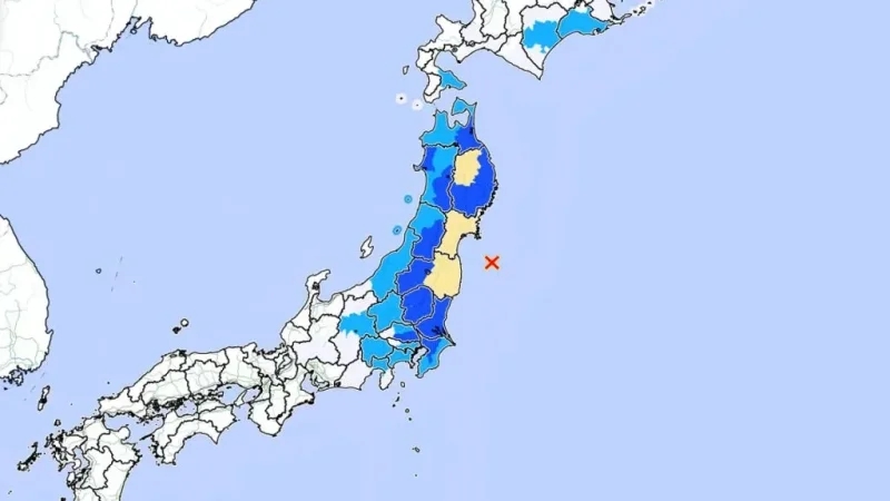 زلزال بقوة 7.6 درجة يهز شمال شرق اليابان