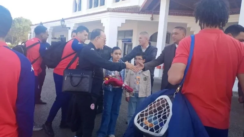 وفد المنتخب في طبرقة