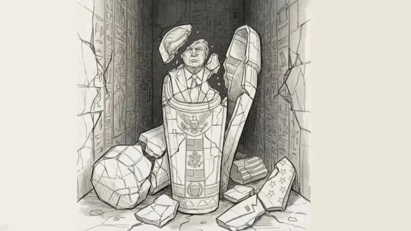 خامنئي يرد على ترامب بصورة: 'ستسقط مثل فرعون..'