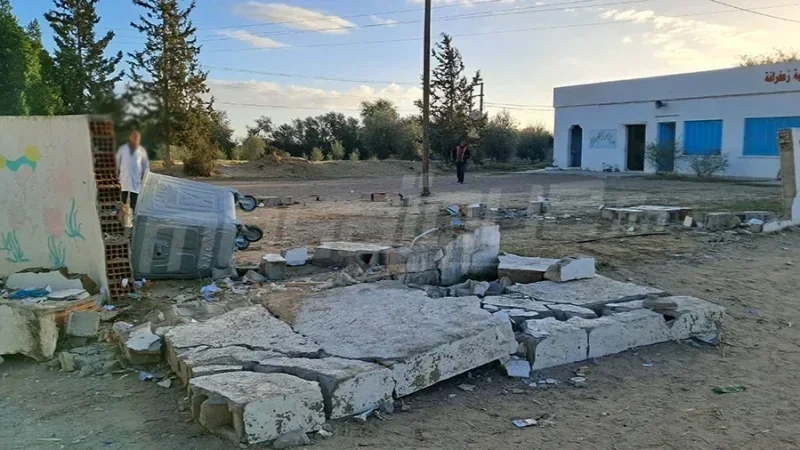 Kairouan: Effondrement partiel du mur d’une école