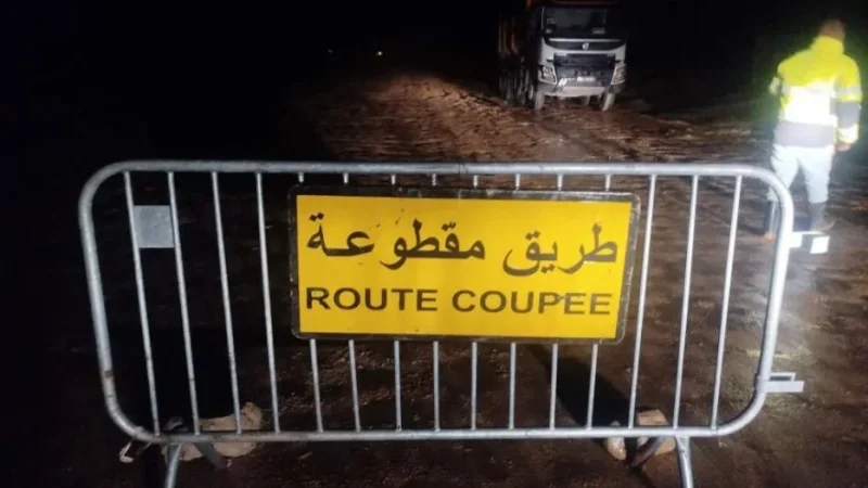 الكاف: غلق مؤقت للطريق الرابطة بين الطويرف وقنطرة ملاق