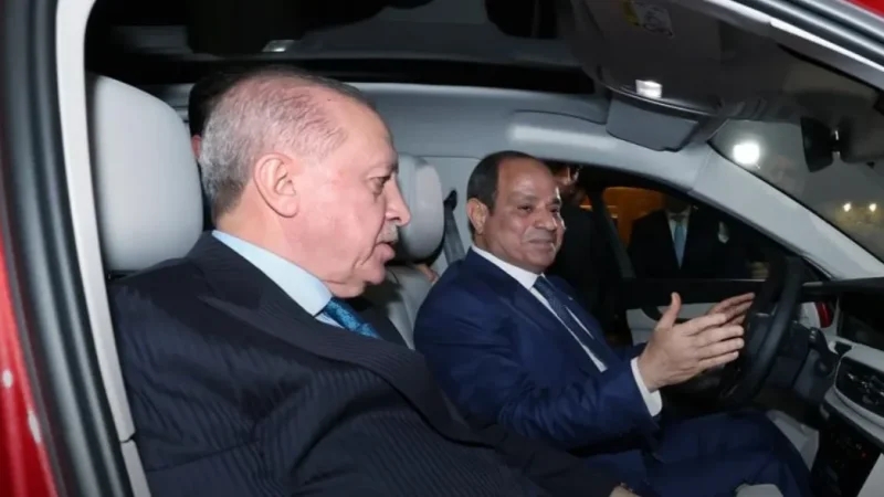 اردوغان يهدي السيسي سيارة كهربائية