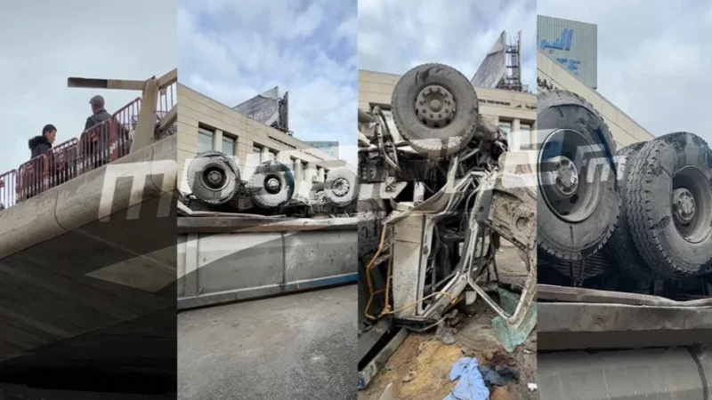 Pont La République: Un poids lourd tombe dans le vide…