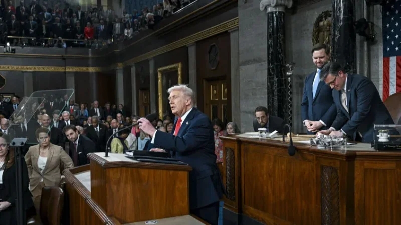 108 دقائق أمام الكونغرس.. ترامب يحطم رقم كلينتون ويسجل أطول خطاب رئاسي