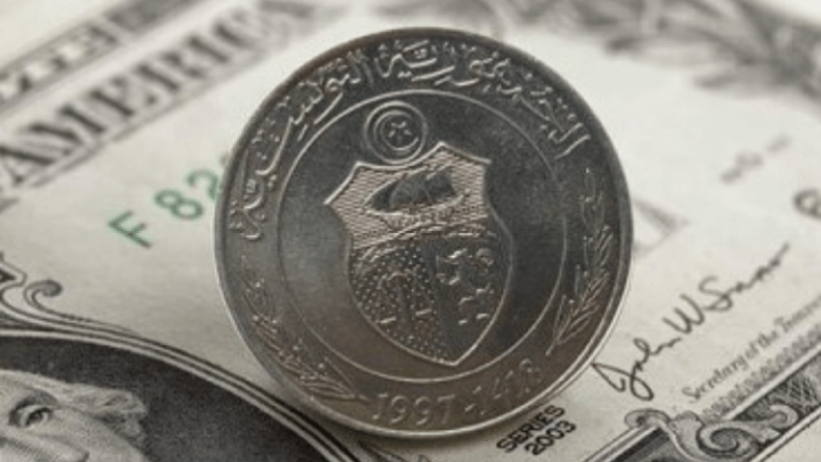 تحسّن سعر صرف الدينار التونسي مقابل الدولار الأمريكي