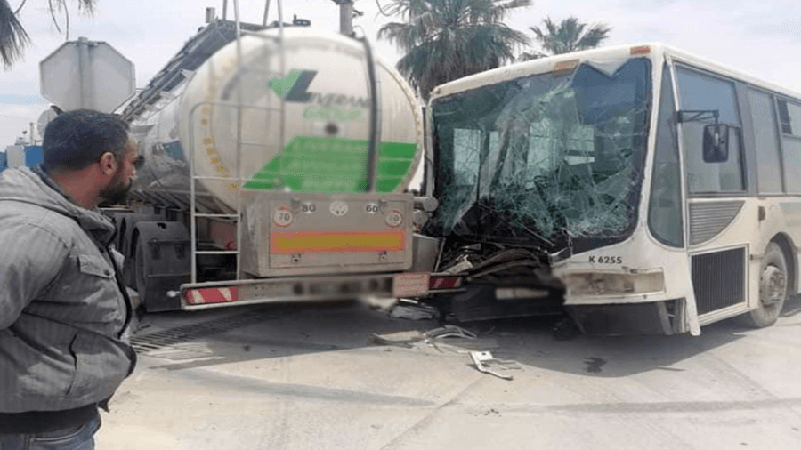 La Manouba: Une collision entre un bus et un camion fait seize blessés