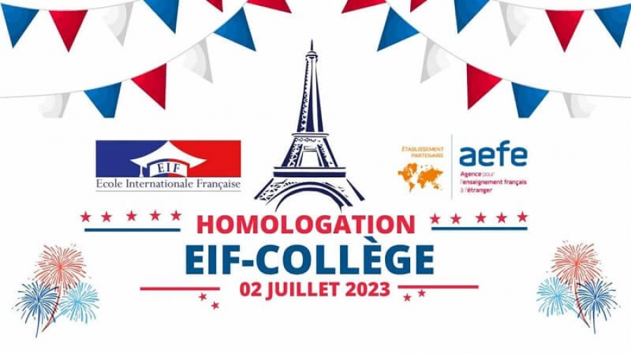 L'EIF Collège homologuée par le ministère français de l'Éducation