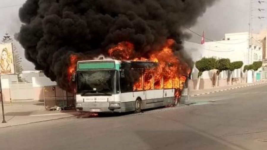 Un bus de la Transtu prend feu... Aucun dégât physique