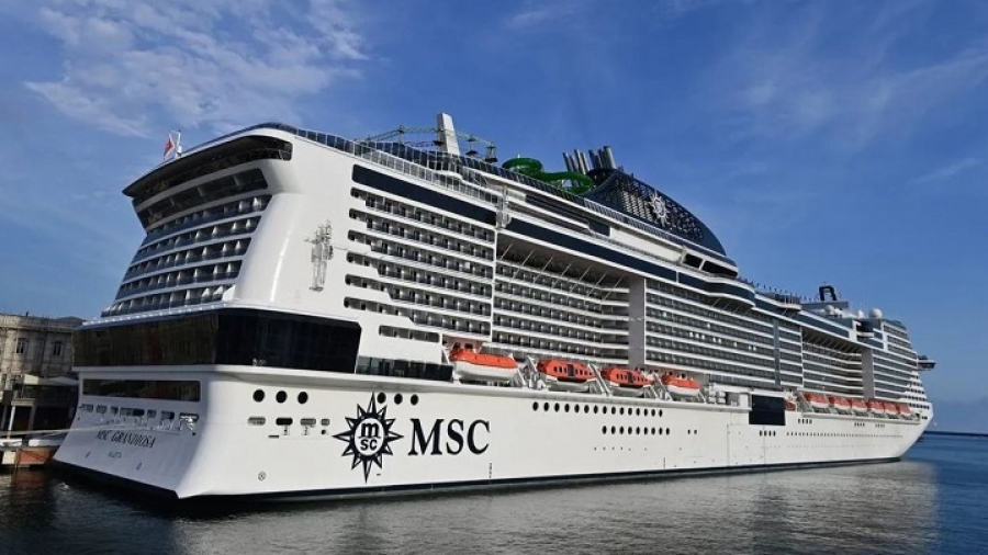 Arrivée du MSC Grandiosa avec 5500 croisiéristes à bord