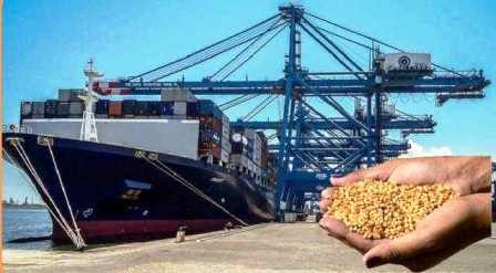 Tunisia – Several boats loaded with wheat are waiting in bay of Sfax port