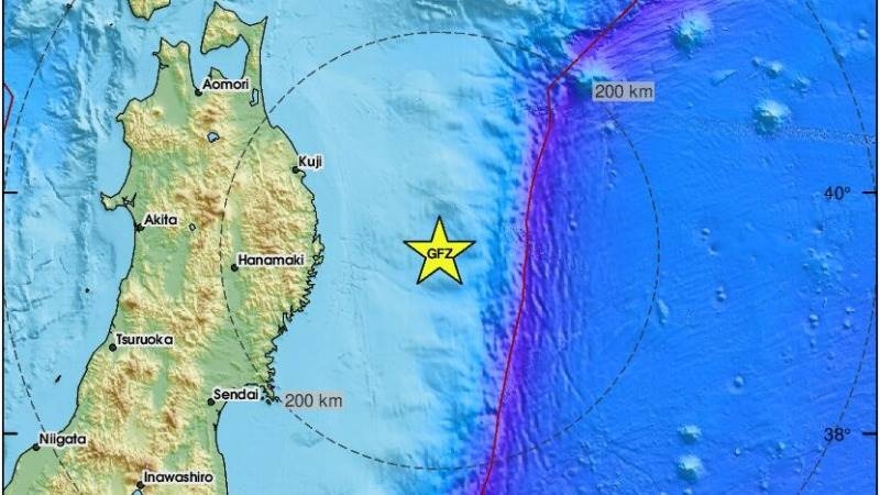 5.8-magnitude earthquake  strikes near Japan’s Honshu island