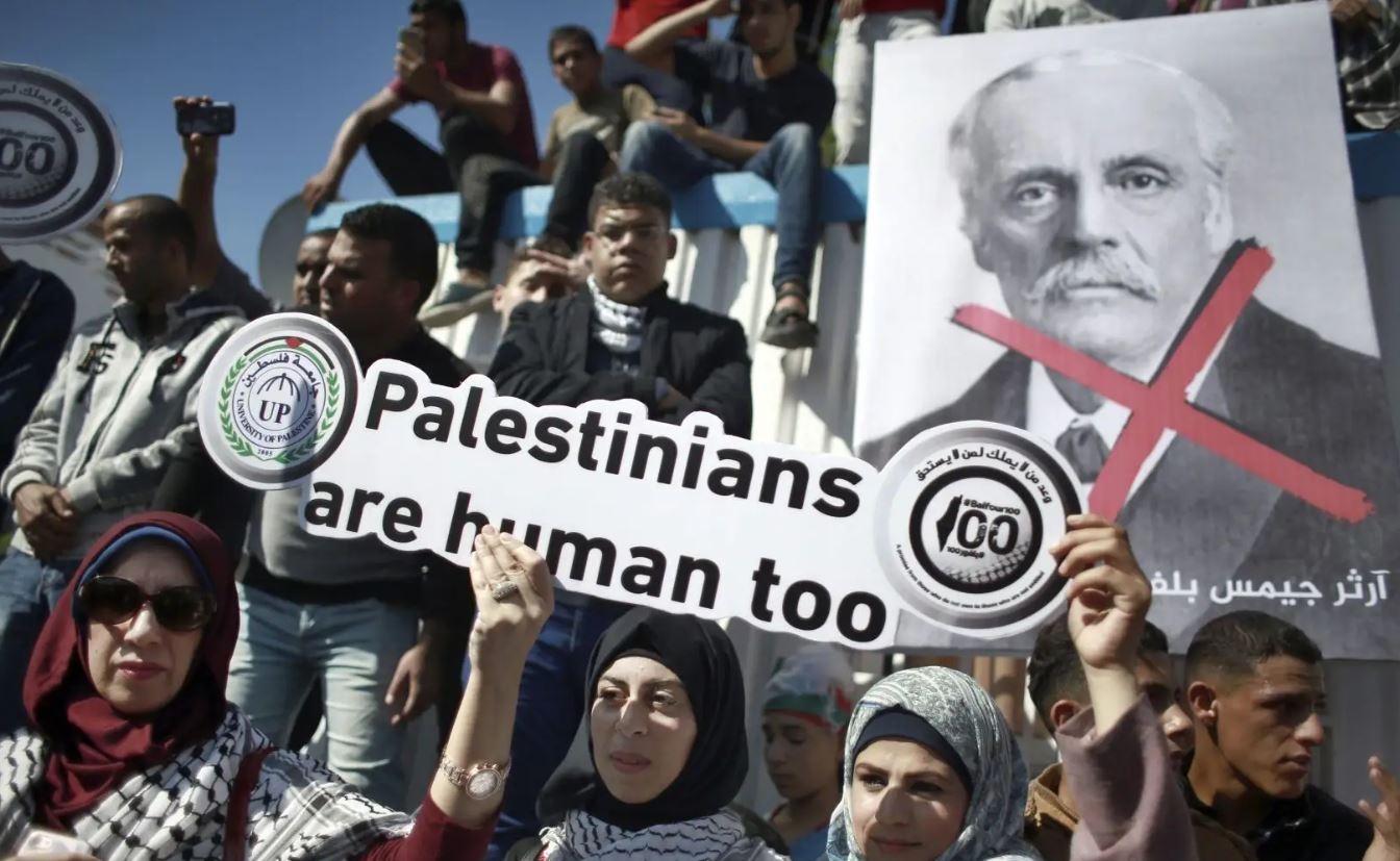 106th anniversary of the “Balfour Declaration”: Demonstrations outside Parliament and British Embassy